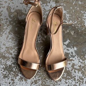 Lulu's Gold Metallic Heels Elegant Design